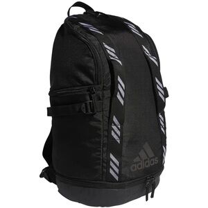 Adidas Men's Black Backpack with Gray Accents